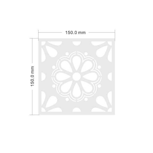 48-pakning 15*15CM Mandala-sjablonger for maling på tre, gulv, vegg, fliser, stoff, gjenbrukbare møbelsjablonger