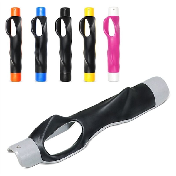 Golf grip træningshjælp golfkølle grip til sving grip træner træningshjælp venstre højre, sort