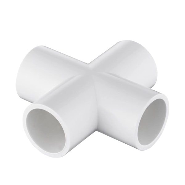 12 stk. 3/4\" kryds PVC-fittingstik, 4-vejs kryds møbelkvalitet albuefittings til DIY PVC-hyldebygning møbler have