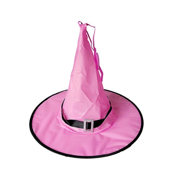 Häxhatt Vuxen Barn Cosplay rekvisita Tillbehör Kostym Huvudbonader Trollhatt Djävul Cap Festdekoration 2023 37x34cm pink