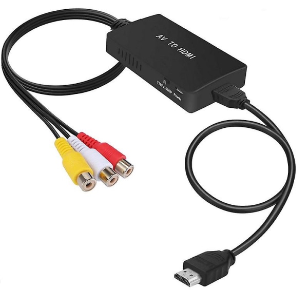 RCA till HDMI-omvandlare, 1080p komposit till HDMI-adapter