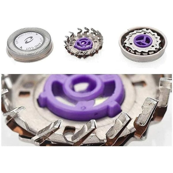 Pakke HQ55 Erstatningsblader Kompatible med Philips Philishave Elektrisk Barbermaskin HQ6970 HQ6695 HQ6990 PQ202 med Rengjøringsbørste 12