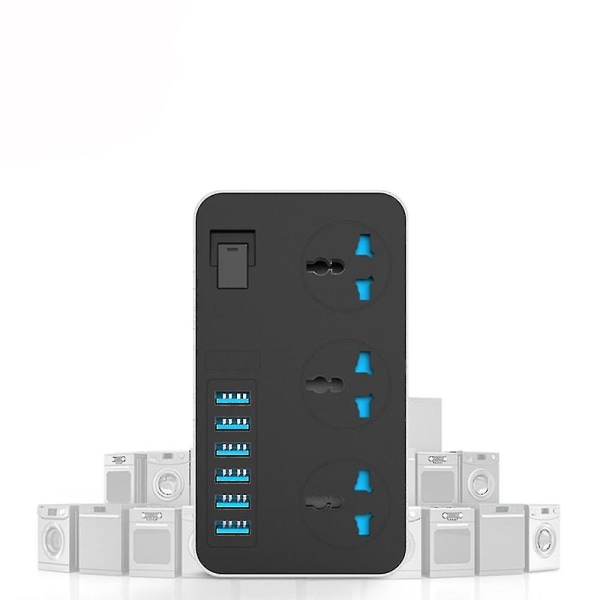 Power Strip Smart Usb Socket Adapter Overspændingsbeskyttelse 3 Vejs Ac Universal Stikdåser Elektrisk Stik Eu/us Uk/au 2m Forlængerledning