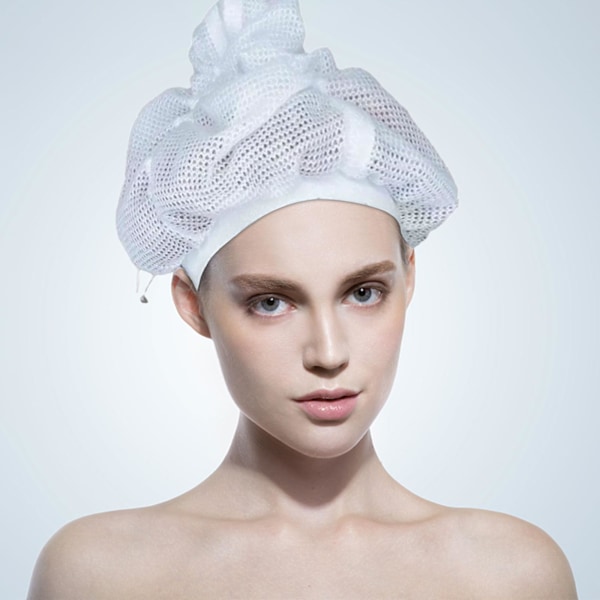 Net Plopping Cap For Drying Curly Hair, Hair Net For Drying,Net Plopping Cap, Net Plopping Bonnet With Adjustable Strap