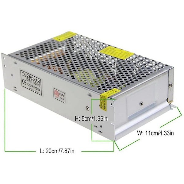 DC 12V 20A 240W Strömadapter Transformator Switch AC 110V / 220V Till DC 12V 20amp Växelströmsadapter Co