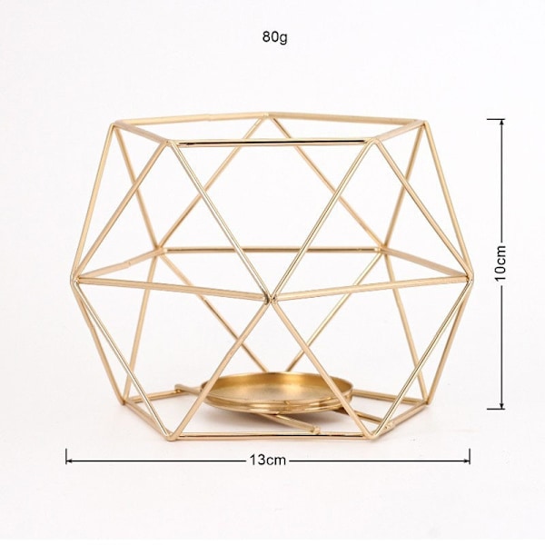 Tealight-hållare i metalltråd, järn, geometrisk ljusstake, mittpunkt för bröllop - 3 st