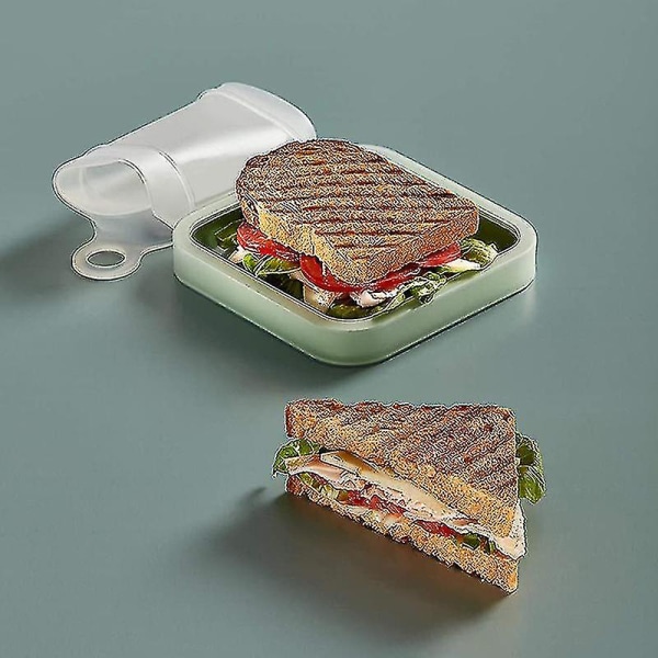 Sandwich Toast Case Smörgåsbehållare Läcksäker Återanvändbar Silikon Lunchbox Förvaringspåse För
