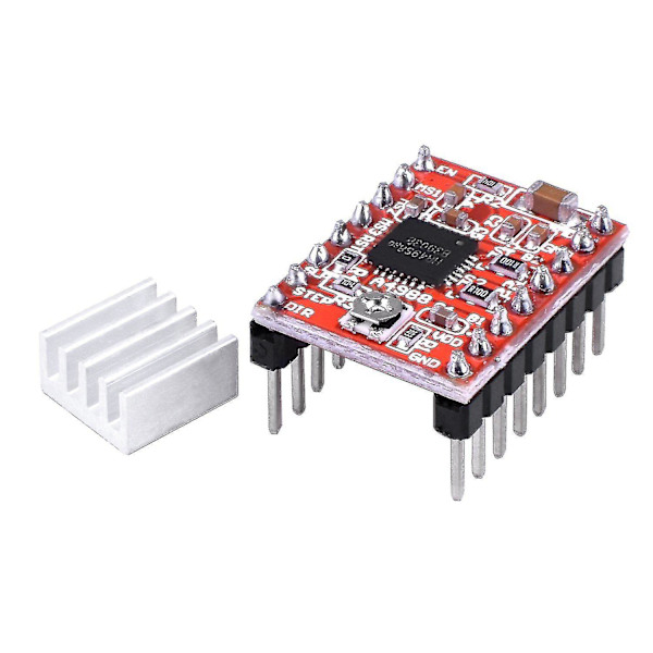 5 stk A4988 Stepstick Stepper Motor Driver Modul Med Kjøleribbe For 3d Printer Reprap Egnet