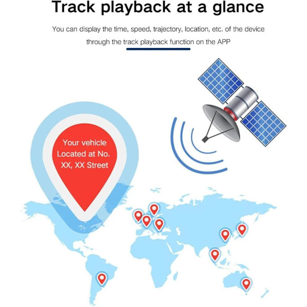 Mini GPS-tracker til køretøjer – Intet abonnement, alsidig GPS-tracker med gratis app