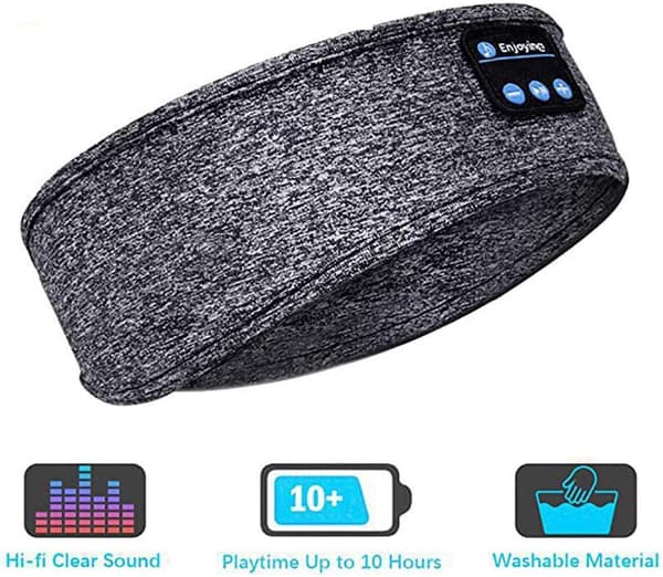 Sovhörlurar – Pannband & Ögonmask med Bluetooth-hörlurar