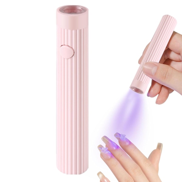 UV LED neglelampe, UV neglelyspind, håndholdt negletørrer, genopladelig hurtigttørrende enhed, manicure-tilbehør til alle geler