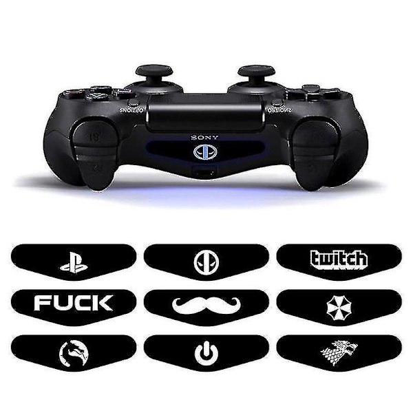 Led-lysstrimmel-klistremerker for Gamepad Playstaion4 svart 6