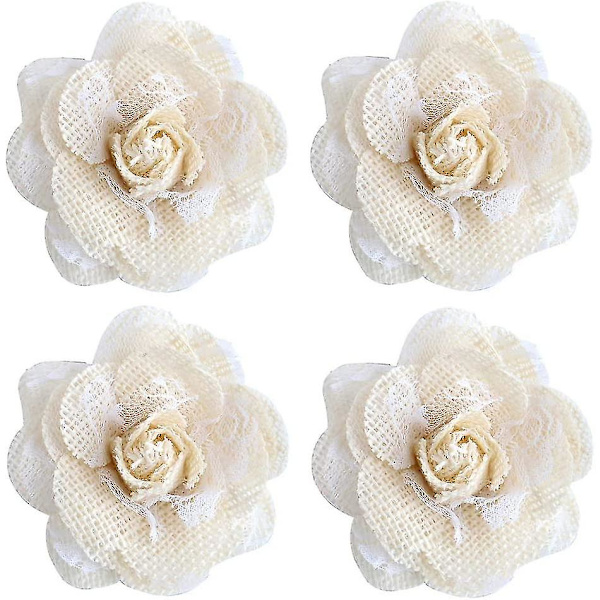 Håndlavede Burlap Blomster Til Diy Håndværk Bryllup Dekoration