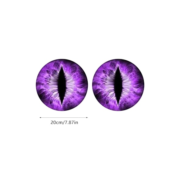 Beast Eyes 3D Stereoskopiske Øjne Forlygte Dekaler - Runde Forlygte Dekaler - Dekorationssticker til Biler