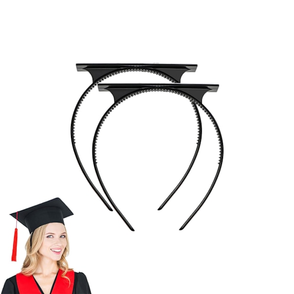 2 Pack Graduation Cap Headband, Grad Cap Headband Insert Secures Your Graduation Cap and Hairstyle Hat accessories