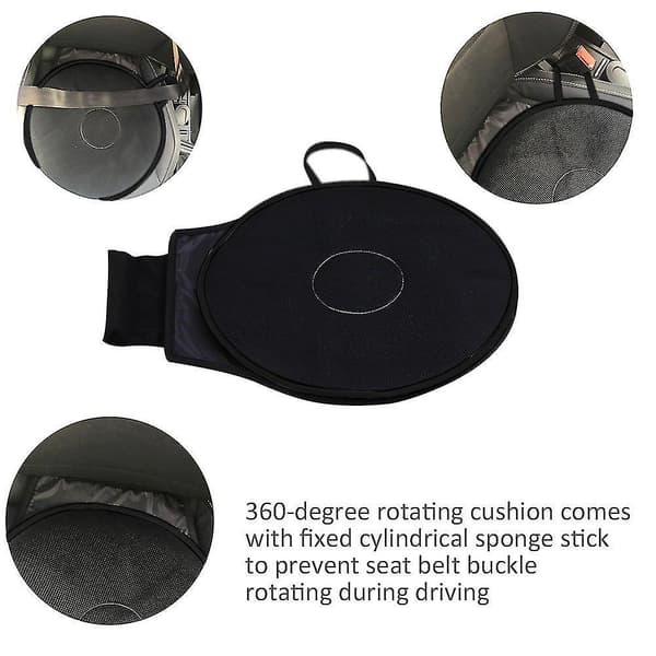 Svingbart Sitteunderlag for Bil for Eldre, 360 Graders Rotasjon Lettvektig Portabel Memory Foam Auto Svingbar