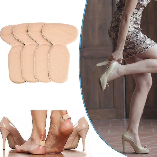 4 Pairs Heel Shoe Grip Liner,cushion Pads Stickers Against Foot Bruise