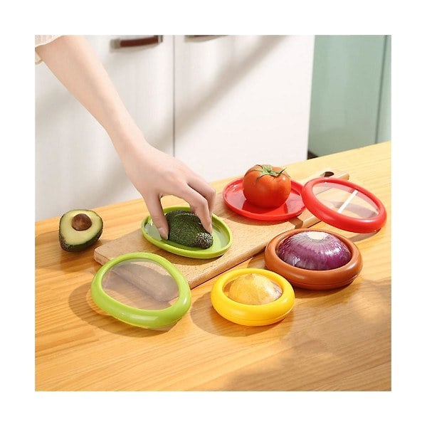 4 stk. Pod for Sitron Tomat Sparer og Oppbevaring Holdbar Gjenbrukbar Beholder Matboks