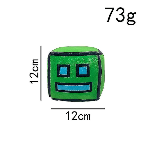 12cm The Geometry Dash Plys Legetøj Plysdyr Dyr Fyldt Legetøj Spil Firkanter Pp Bomuldssamlinger Kreativ Gave