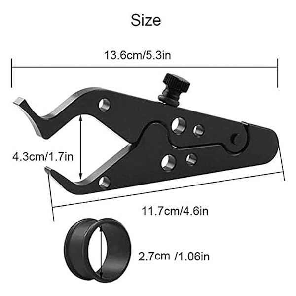 Motorsykkel Cruise Control, Motorsykkel Gasslås, Universell Gass Assist Håndledd/Håndtak Låseklemme med Silikon (1, Svart)