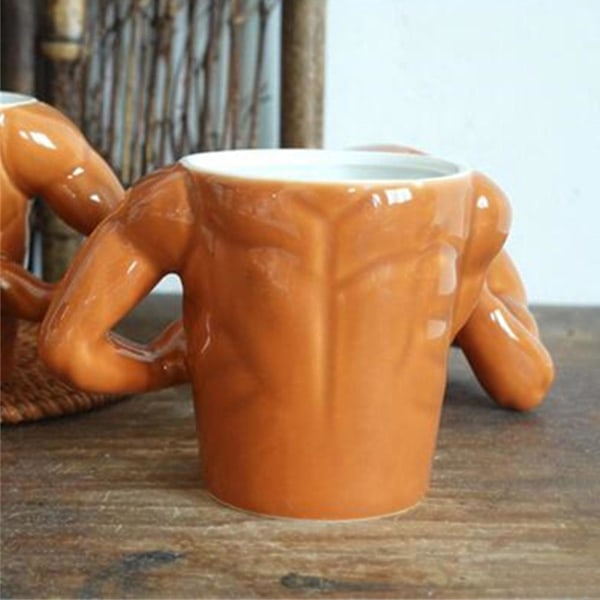 Muskelkopp Keramikmugg Vattenkopp Kaffeemugg Keramisk Kopp Stor Kapacitet Kopp