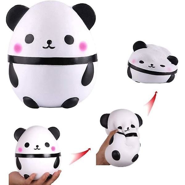 Panda Egg Jumbo   Sakte stigende klemmeleker Duftende Kawaii Squishies Dyrleke for barn Voksne 1 stk (Hvit) Cherry