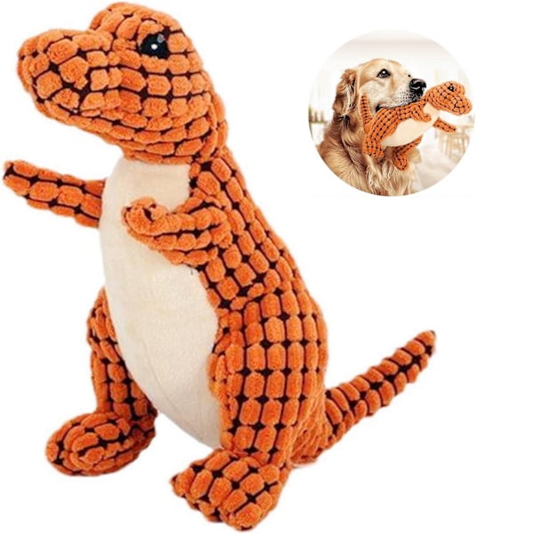 Robust Dino, Plush Dog Toy, Indestructible Squeaky Toys for Dogs, Durable Dog Toys for Aggressive Chewers, Chew Toys