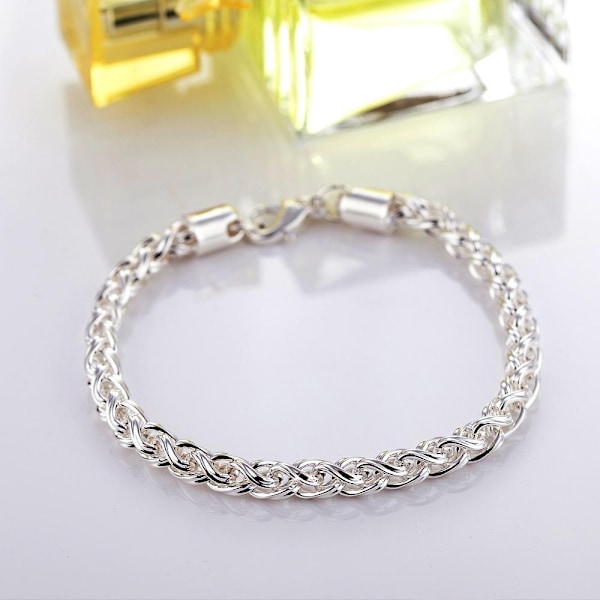 6mm Strand Bracelet for Women(Silvery)will last a lifetime. Strong and secure lobster clasp closure(19.5*0.6cm)