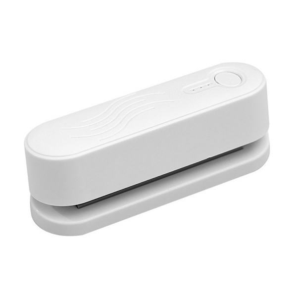 Bærbar Forseglingsmaskin Oppladbar Liten Hjemmeforsegler Plastpose Snacksforsegler Emballasjeposeforsegler (Farge: Hvit, Størrelse: 4,4x4,2x14cm)