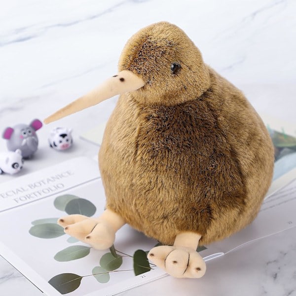 Kiwi Fugl Kosedyr, Plysjdyr Kiwi Plysjdukke, Myk og Fluffy Som Ekte Fugl Koseleke - Gave Til Alle Aldre & Anledninger