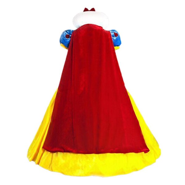 Halloween Deluxe Prinsessan Snövit kostym Vuxna kvinnor Klassisk sagoklänning Maskerad Karneval Cosplay Festoutfit Klä upp H L