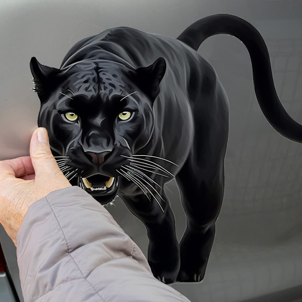 Bildeklistremerke, 3D vanntett bilklistremerker selvklebende vinylgrafikkdekaler universelle bilklistremerker Panther tegneserie vinylklistremerke