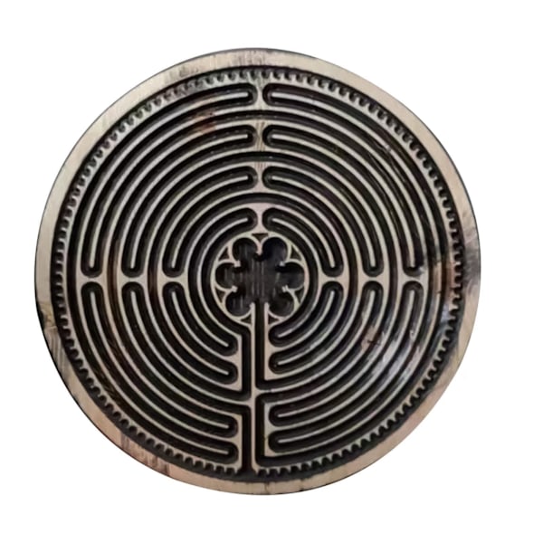 Meditaatio Sormen Labyrintti Meditaatio - Pyöreä Design Käsintehty Puinen Sormen Labyrintti Kestävä ja Kannettava