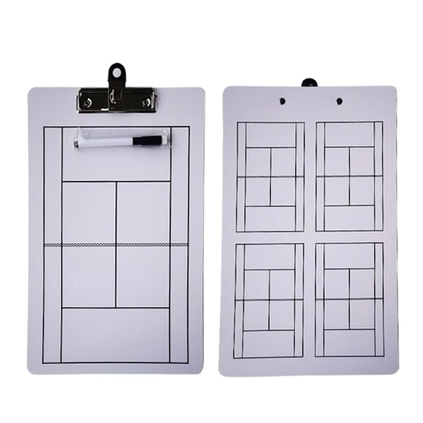 Tennis Coaching Boards Coaches Marker Whiteboard Referees Gear Reusable Practice Board Tactic Board Strategy Tactic Clipboard