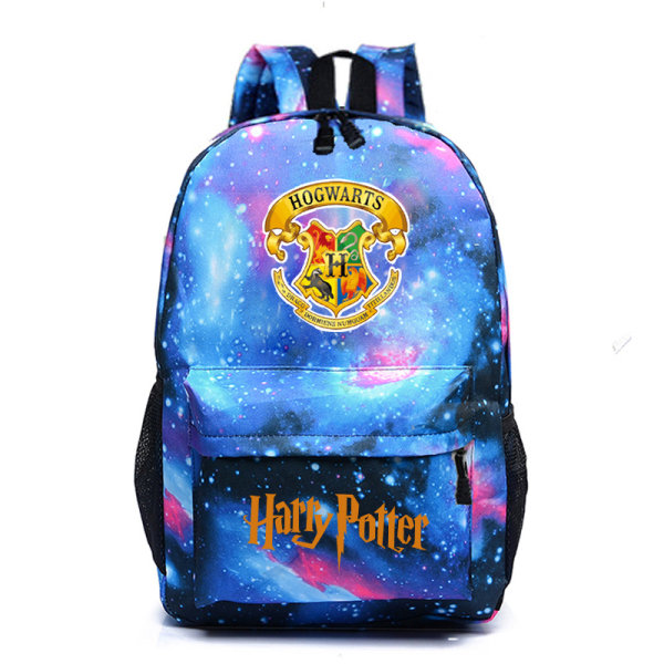 Harry Potter skolväskor runt manliga och kvinnliga studenter ryggsäck rese datorväska starry blue