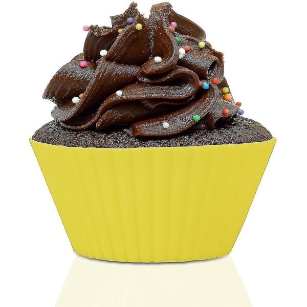 Cupcakeforme, 24 stk. genanvendelige silikonebageforme til muffins