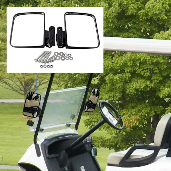 Golfs Cart Supply 1 sett Golf Speil Spor Sykkel Motorsykkel Utskiftbart Bak speil Gåvogn Skyv Vogn Bak speil