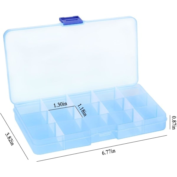 Plast opbevaringsboks, sorteringsboks, sortimentskasser