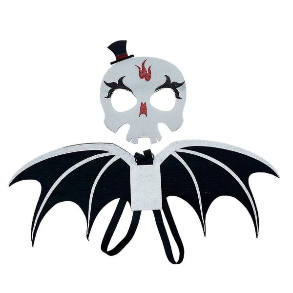 Wing Mask Cosplay rekvisita Barn Söta kostymtillbehör för Halloween Maskerad Carnival Night Party Black White