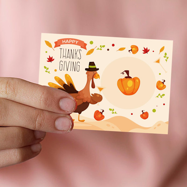 Thanksgiving Scratch Off-kort, 48 st Turkiet Scratch-Off-kort, Jul Scratch-kort, Vuxna Barn Jul Festgåvor