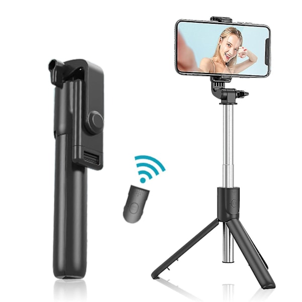 2022 Ny R1 Multifunktion Med Fyldlys Desktop Bracket Live Broadcast Bracket Mobiltelefon Bluetooth Fjernbetjening Selfie Stick