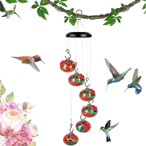 Hummingbird Feeder for Outdoors,Hummingbird Feeder,Wind Chime Hummingbird Feeder,Hummingbird Feeder