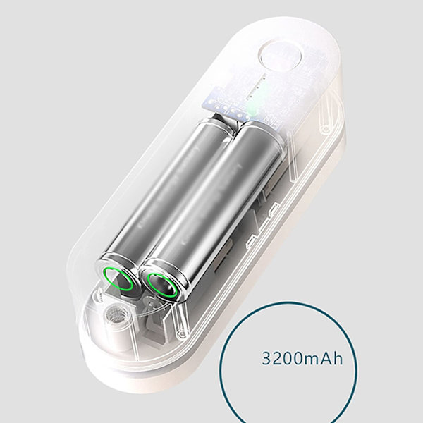 Bærbar Forseglingsmaskin Oppladbar Liten Hjemmeforsegler Plastpose Snacksforsegler Emballasjeposeforsegler (Farge: Hvit, Størrelse: 4,4x4,2x14cm)