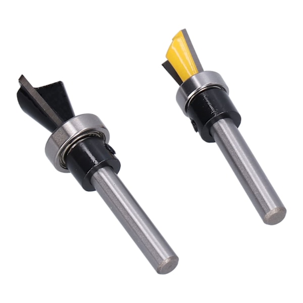 Dovetail-fres, 2 stk/sett Dovetail-fres med lager for trebearbeiding, 1/4 tommers skaft