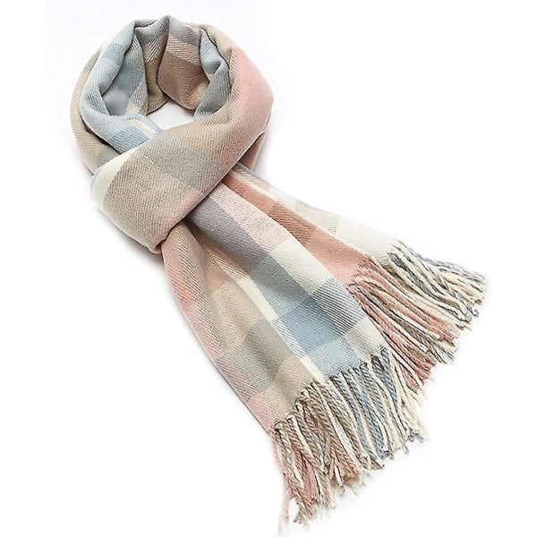 Vinter Dam Scarves Sjal Överdimensionerad Dam Tartan Rutig Scarf Filt