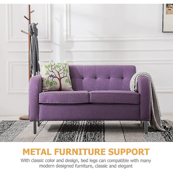 Justerbare senge benløftere møbelskab fodforlængere sofa fødder støtte erstatning stol benforlængere Heavy Duty seng ramme nivellering (1 stk, Blac