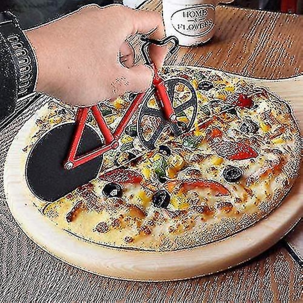 Pizzasaks/cykel Pizzasaks/rustfrit stål/egnet til hjem og køkken/rød