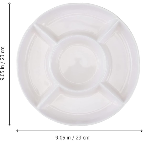 Plastbricka för Mat, Frukt, Godis, Aptitretare, Serveringsbricka med 5 Fack
