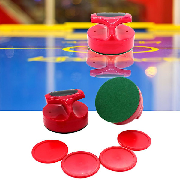 Air Hockey Pushers, Plast Lettvekt Air Hockey Målvakter Is Pushers Pucker Bordspill Håndtak Ball Mallet Sett