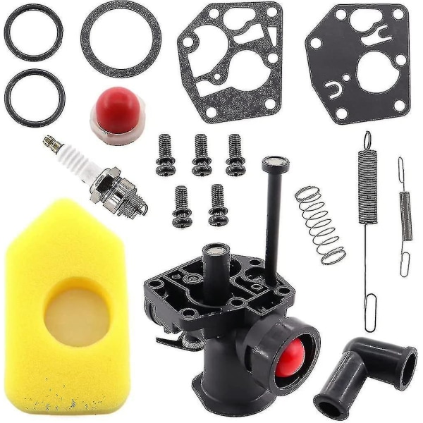 Briggs Stratton gräsklippare förgasarsats 499809 498809a 494406 filter 698369 regulator 691859 692211 membran 795083 495770